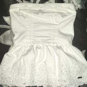 A white A&F white shirt for kids, size XL.